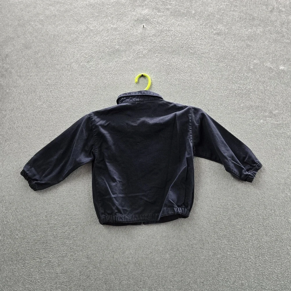 Ralph Lauren Toddler Jacket 3T Navy Blue Embroidered Bi Swing Bomber
